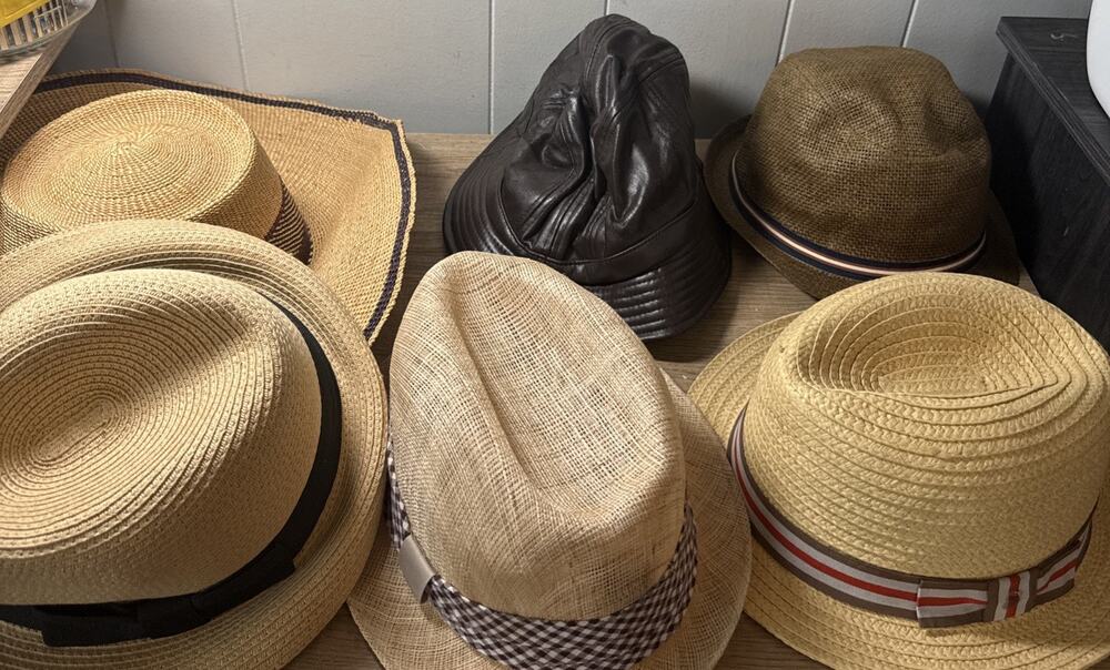 6 Assorted Retro Western Straw Hats D&Y, Weatherproof Nice Hats P3